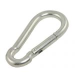 Camping Spring Loaded Silver Tone Aluminum Alloy Carabiner Hook 551 Lbs