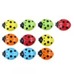 10 PCS Colors Plastic Sleeping Ladybug Magnetic Sticker