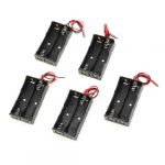 2x1.5V AA Battery Holder/Case/Box - Black (Pack of 5)