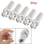5 x Twist On BNC Male RF Coax Connector for CCTV RG59 Cable Security Camera