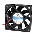 DC 5V 0.12A 60mm 2 Wires Lead Cooling Fan Black for PC Case CPU Cooler