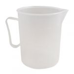 Measuring jug 250ml graduated beaker clear white plastic cup
