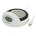 USB Mug Cup Coffee Warmer Heater with Clock