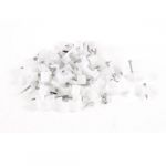 65 Pcs Plastic Wall Insert 9mm Width Circle Cable Wire Nail Clips