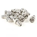 BNC Male to F Female CCTV Camera Coax Cable Connector (Pack of 10)