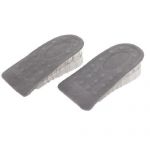 2 Pcs Dark Grey Clear Soft Silicone Gel Taller Heel Insert Insoles Pads 1.4 Up 2 Pcs Dark Grey Clear Soft Silicone Gel Taller Heel Insert Insoles Pads 1.4 Up