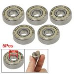 5 Pcs Deep 8mm x 22mm x 7mm Groove Ball Wheel Bearings