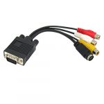 15 Pin VGA to S Video 3RCA Cable Adapter/Converter for TV/AV