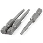 3 Pcs 6.3mm Hex Shank 3mm Tip Magnetic Triangle Screwdriver Bits