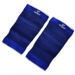 Pair Sports Protection Striped Elastic Knee Support Sleeve Brace Blue Black