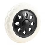 Black White Plastic Core Foam Shopping Trolley Cartwheel Casters