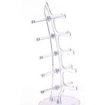Acrylic 5 Pairs Sunglasses Glasses Show Rack Counter Display Stand Holder White