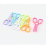 6 pcs assorted color plastic scissors study tool for students