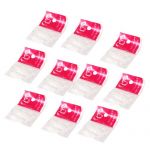 10 Packs Plastic Ear Studs Sticks Allergy Free Earrings Clear White