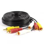 5M Long 3 RCA Male to Male Audio Video Composite AV Cable Wire Cord