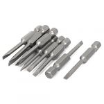 10 Pcs 50mm Length Magnetic 4mm Width Slotted Tip Screwdriver Bits