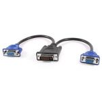Laptop Dual Link DVI-I 24 and 5 Pin Male to 2 VGA Female Cable