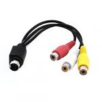 9 Pin S-video Male to 3 RCA Converter TV AV Cable Adapter 20cm Long