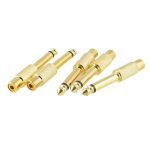 5pcs 6.35mm 1/4 Male Mono Plug To RCA Female Jack Audio Adapter Connector