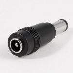 1.3mm Center Pin 6mmx4mm Male Plug to 5.5x2.5mm Female Jack DC Power Connector Black