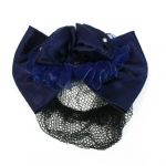 Airline Stewardess Nurse Flower Rhinestone Hair Snood French Barrette Dark Blue Airline Stewardess Nurse Flower Rhinestone Hair Snood French Barrette Dark Blue