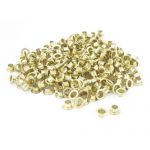 270 Pcs Gold Tone Metallic Round Shaped Eyelet Grommet for Paper