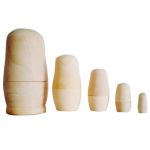 Special MAKE YOUR OWN Russion Nesting Dolls 5PCS Blank Unpainted DIY Gift