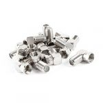 15 Pcs F Male Plug to F Female Jack Right Angle RF Coaxial Connector