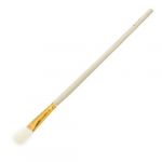 Wood Handle 0.4 White Faux Fur Head Painting Tool Paint Brush