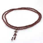 Chocolate Color Sandalwood Prayer Beads Buddha Buddhist Necklace 106cm