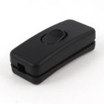 AC 250V 2A Rectangle Black ON OFF Button In Line Cord Switch