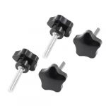 4Pcs 35mm Star Head Dia M8 x 40mm Male Thread Screw Clamping Knob