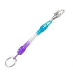 Lobster Clasp Purple Sky Blue Spring Stretchy Coil Cord Strap Keychain Rope
