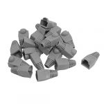 Network Cable Boots Cap Cover for RJ45 Connectors Gray 20 Pieces