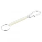 Carabiner Hook Ivory Spring Stretchy Coil Keychain Key Chain Strap Rope 5.1