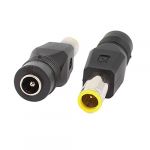 2 Pcs 7.9x5.5x0.9mm Male to 5.5x2.5mm Female DC Power Plug Jack w Pin