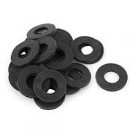 Water Pipe Hose Rubber Seal Ring Gasket Washer 19x9.5x2mm 20 Pcs Black