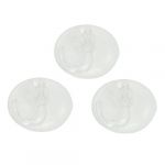3 Pcs Bathroom Kitchen Glass Clear Suction Cup Hook Wall Hangers