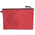 A4 School Stationery Storage Zipper File Bag Organizer - Red