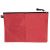 A4 School Stationery Storage Zipper File Bag Organizer - Red