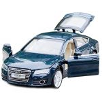 NEW 1:32 Audi A7 Diecast Car Model Collection four-door with light sound Deep Blue