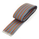 100cm Female to Female 1P-1P 40Pin Flat Rainbow Ribbon Cable 2.54mm