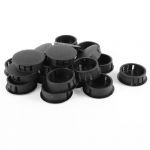 20 Pcs Black Plastic Locking 1 3/16 30mm Dia. Panel Hole Plugs