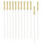 12 Pcs Wooden Handle Metal Shaft Barbecue Tool BBQ Fork