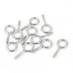 Jewelry Garden Vine Wire 2.5mm Thread Dia Eyelet Screw Eye Hook 10 PCS