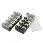 2 Pcs 600V 45A 4 Position 2 Row Terminal Block Barrier Strip Cable Connector