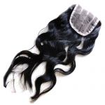 NEW 100% Brazilian Virgin human Hair Lace Closure 3.5x4 natural wave 14'