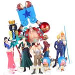 Anime One Piece Figure New World Luffy Zoro Sanji 10pc(Rufy Zoro Sanji Nami Usop