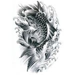 Removable arm Tattoo 3D Carp Tattoo Stickers Temporary Transfer Body Art Stickers Waterproof Non-toxic
