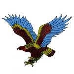 Burgundy light blue decorative window car auto eagle decal sticker 4.7x4.3